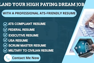 write a federal resume, executive, military to civilian, scrum master resume