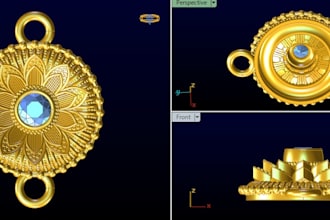create premium 3d pendant designs for gold, silver and diamond jewelry