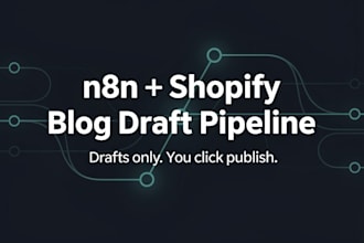 build an n8n shopify blog draft pipeline with claude
