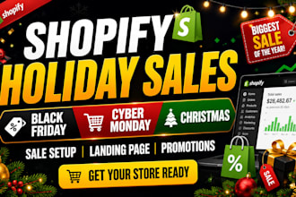 set up shopify black friday cyber monday and christmas sales