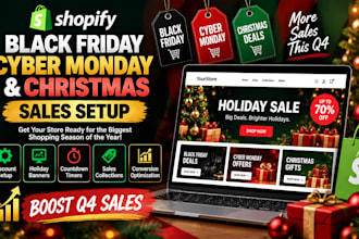 set up shopify black friday cyber monday and christmas holiday sales campaign