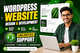design and develop a professional wordpress website for your business