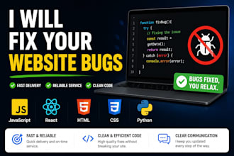 fix bugs in your react python or fastapi web application