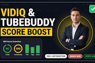 improve your vidiq and tubebuddy score with full channel SEO customization
