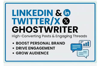 write high converting linkedin posts and tweets as your ghostwriter