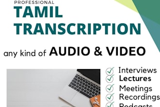 transcribe tamil audio and video into accurate tamil text