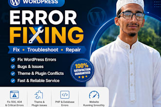 fix wordpress error, bugs, critical errors and website issues