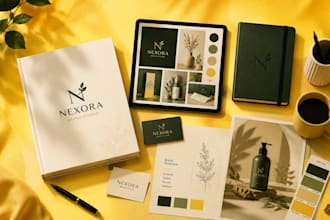 do art direction , graphic design and brand style guide for your brand