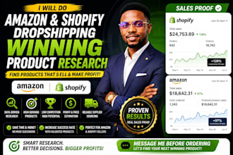 research winning products for amazon and shopify dropshipping