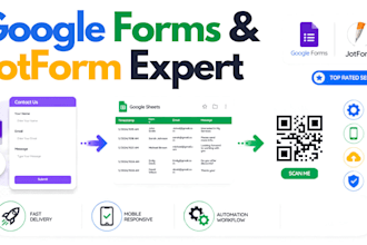 create google forms and jotform with auto sheets sync and qr code