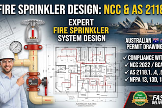 design australian fire sprinkler systems per ncc, as 2118 and nfpa 13, 13d, 13r