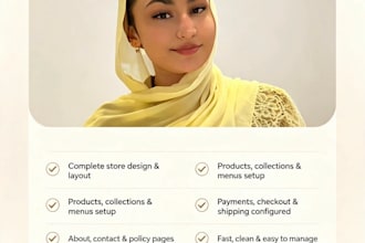 build a fully proffessional shopify store with reviews