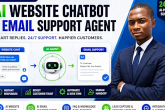 set up an ai website chatbot and email support agent
