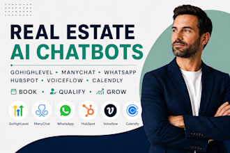 real estate ai chatbots gohighlevel manychat whatsap hubspot voiceflow calendly