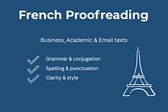 proofread and edit your french text professionally