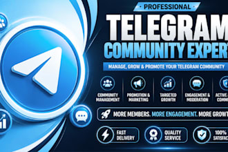 manage, grow and promote your telegram group or community