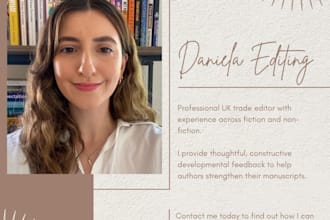provide expert developmental feedback on your manuscript