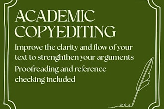 copyedit your academic text in english
