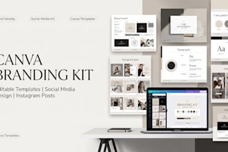 design editable canva branding kit social media template instagram post