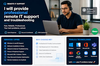 provide professional remote IT support and troubleshooting