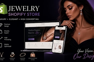 design jewelry shopify store, jewelry website, necklace store, wristwatch store
