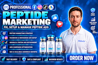 do peptide marketing, run compliant peptide facebook ads tiktok ads google ads