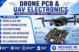 drone pcb prototyping, uav electronics, flight controllers and iot device design