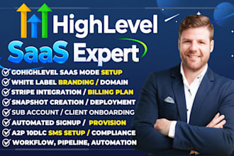 setup gohighlevel crm white label saas for your agency with branding saas agency