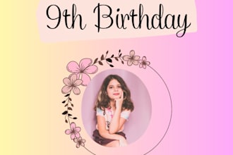 design beautiful and creative printable birthday invitation cards