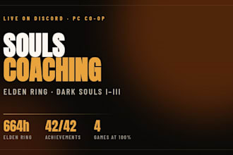 coach you through any elden ring or dark souls boss, build or full clear