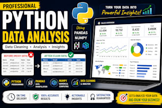 do python data analysis, cleaning using pandas numpy