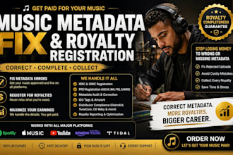 fix rejected music metadata and register your song for royalties
