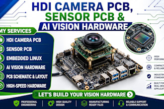 do hdi camera pcb, sensor pcb, embedded linux and ai vision hardware design