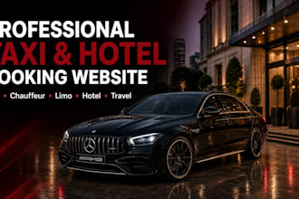 taxi booking website, chauffeur website, taxi website, limo, hotel website