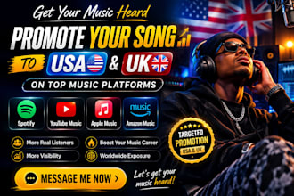 do usa uk spotify music promotion youtube music apple promotion amazon music