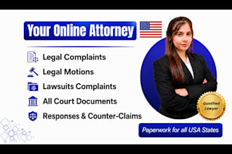 draft legal complaints, legal motions, legal appeals, and lawsuits
