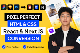 convert figma to html css react and next js