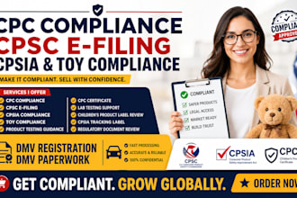 provide cpsia CPC certificate for amazon USA children products compliance