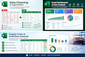 je vais créer, nettoyer et analyser vos données excel