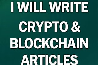 write SEO optimized crypto blog articles and web3 content