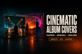 create cinematic album cover and single cover art