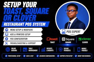 setup your toast square or clover restaurant pos system