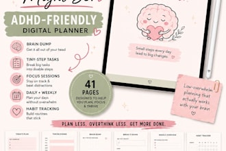 aesthetic adhd friendly planner