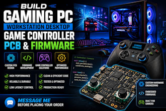 build gaming PC workstation desktop game controller pcb and firmware
