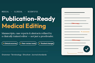 proofread and edit your medical or scientific manuscript