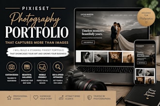 build pixieset photography website pixieset portfolio website squarespace design