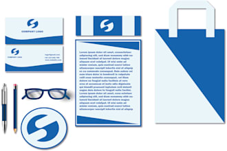 create company logo business card and stationary items