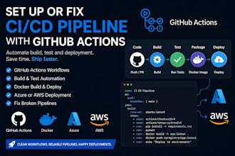 build, fix or optimize your github actions ci cd pipeline
