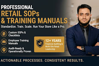 write retail sops and employee training manuals