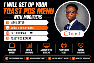 set up your toast pos menu with modifiers